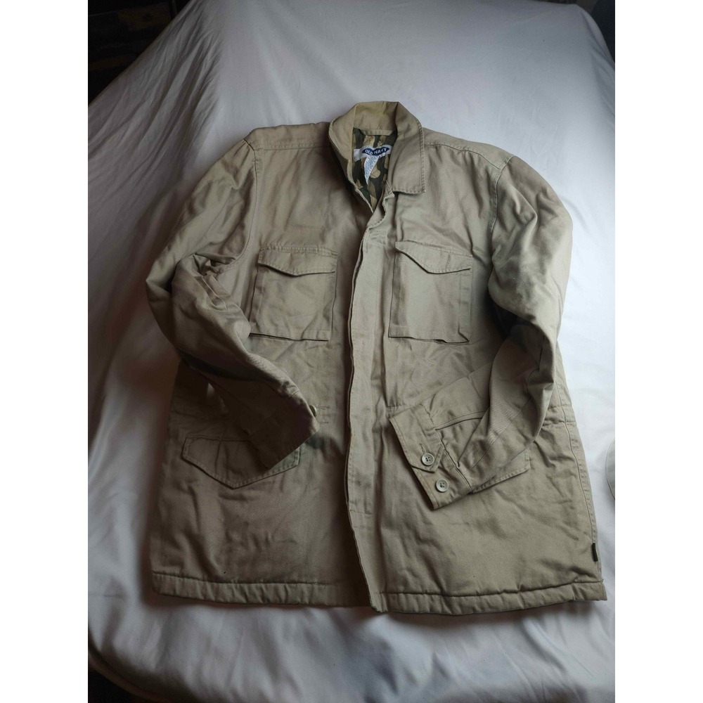 Old Navy Mens Khaki Field Jacket Camo Lined Cotton Utility Coat Tan Large